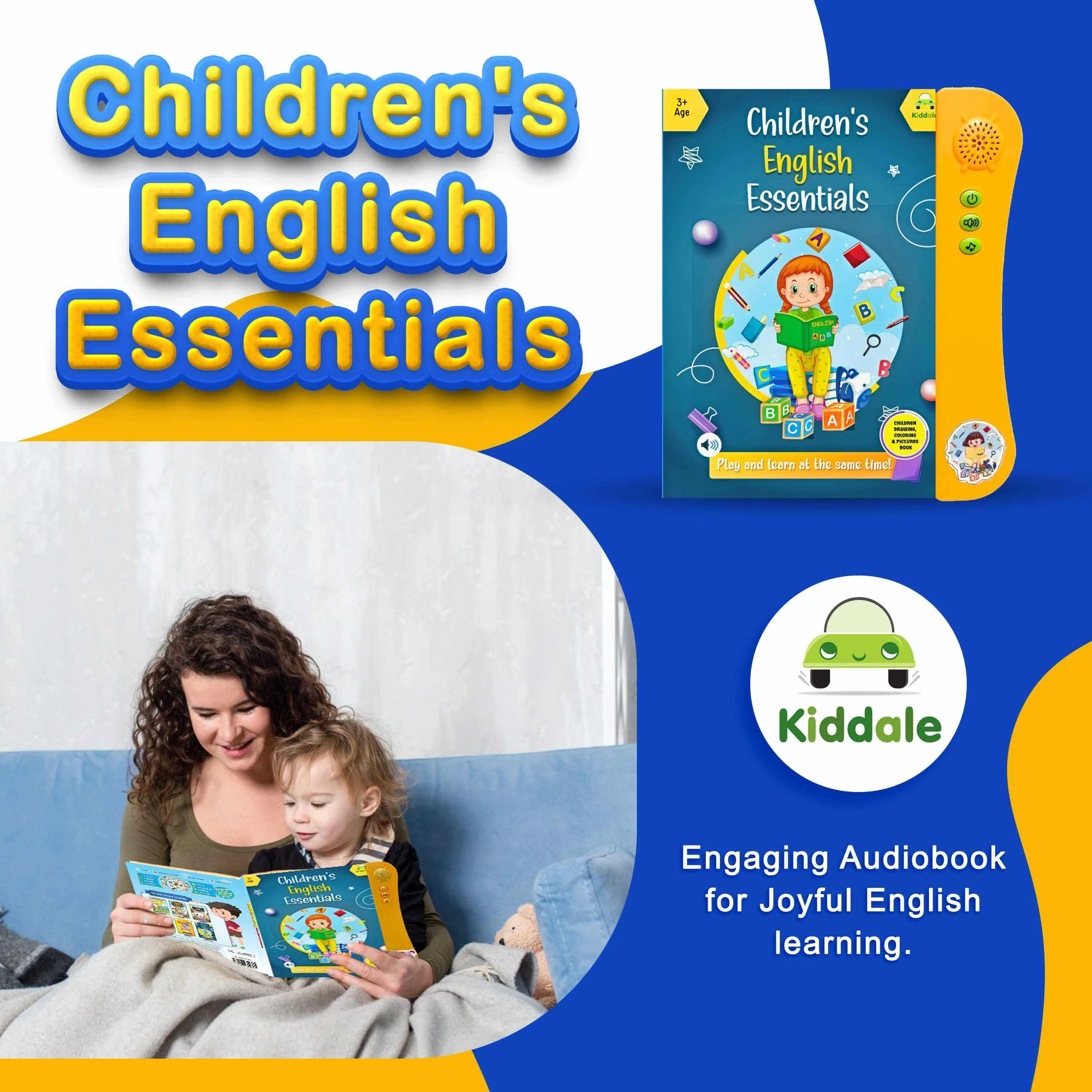 Kiddale Musical Book on Sight Words and Sentences for Children(4-8yrs) with Audio Stories