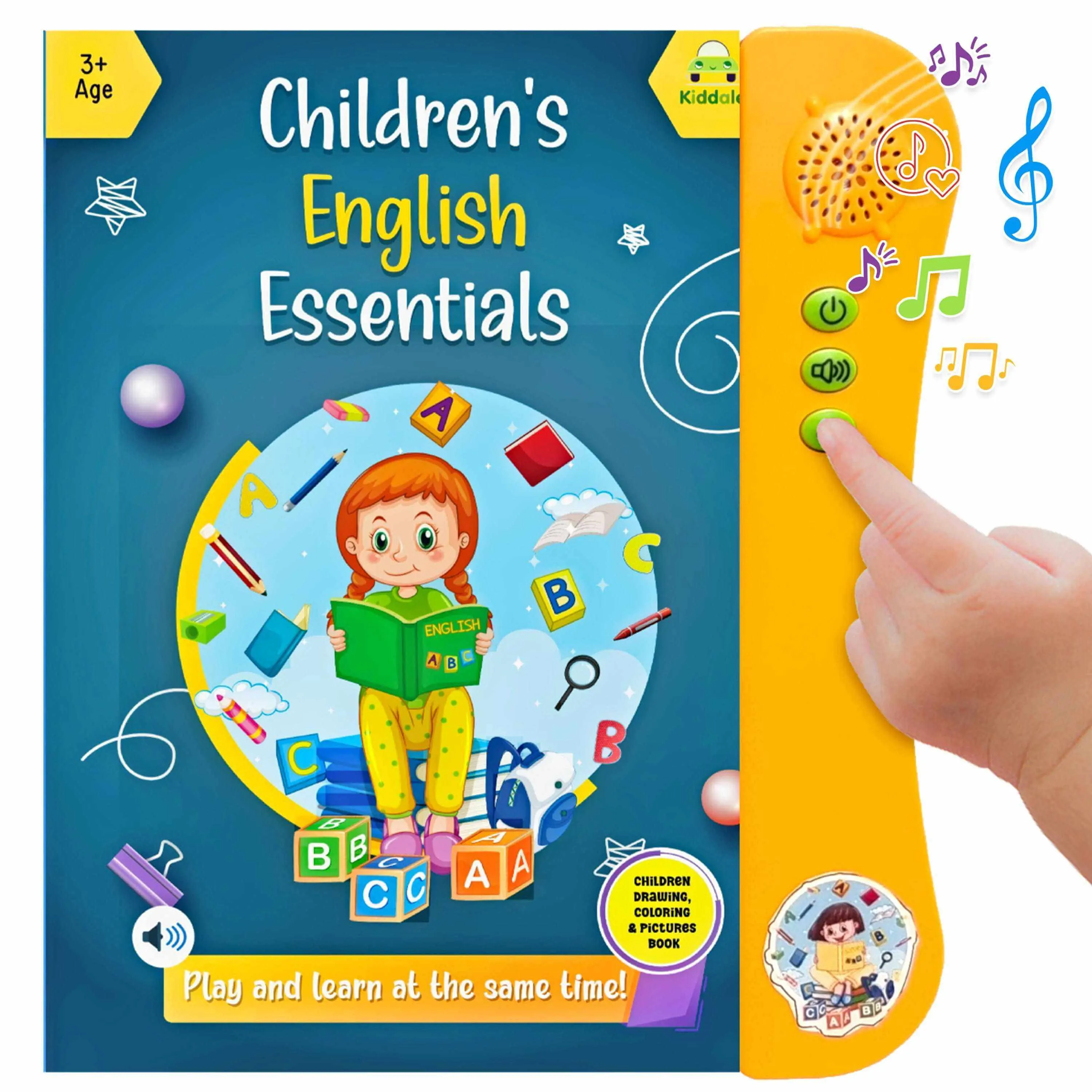 Kiddale Musical Book on Sight Words and Sentences for Children(4-8yrs) with Audio Stories