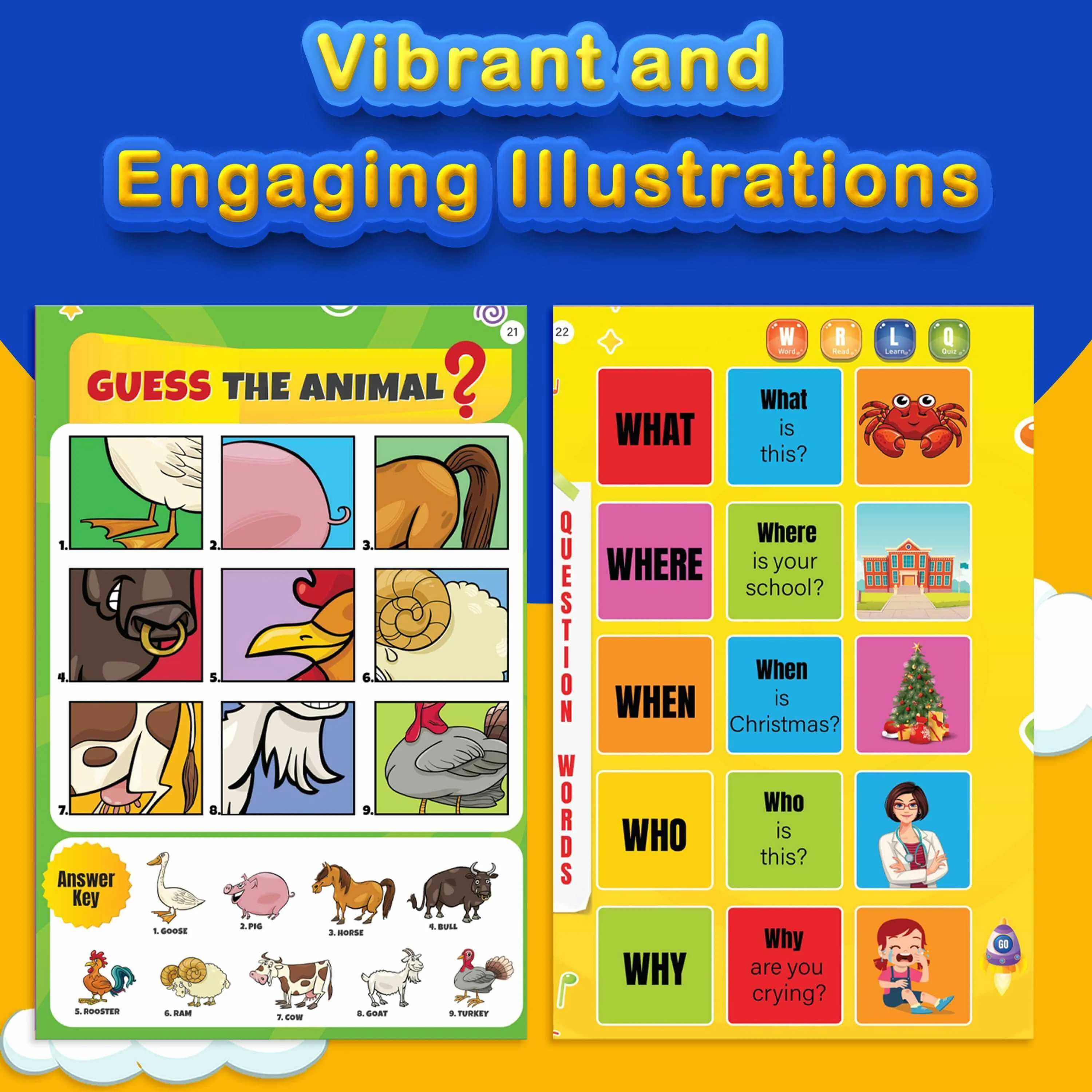 Kiddale Musical Book on Sight Words and Sentences for Children(4-8yrs) with Audio Stories