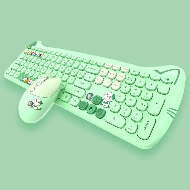 Kitty Kat Wireless Keyboard and Mouse Set