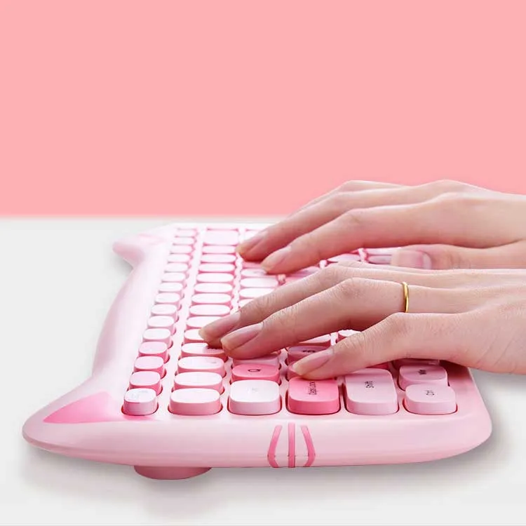 Kitty Kat Wireless Keyboard and Mouse Set