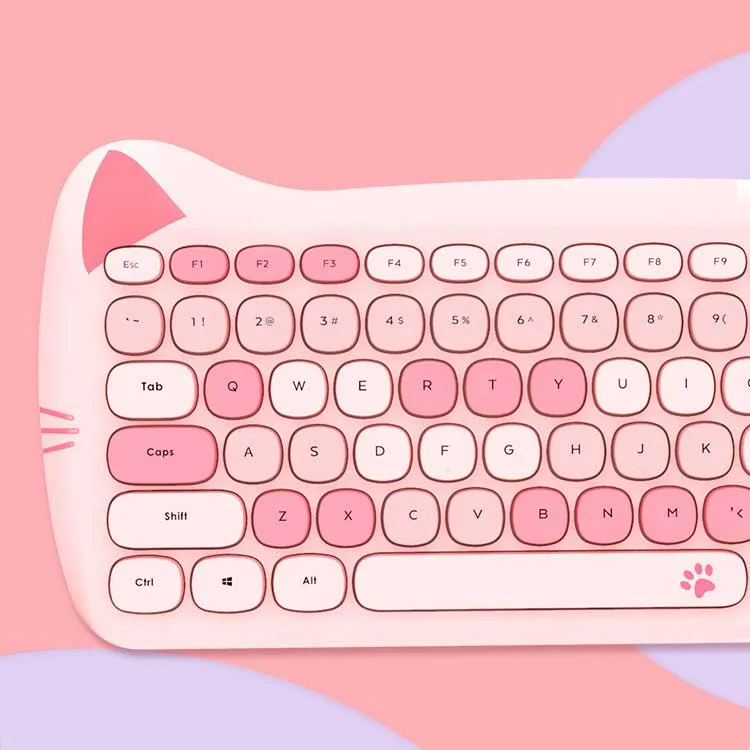 Kitty Kat Wireless Keyboard and Mouse Set