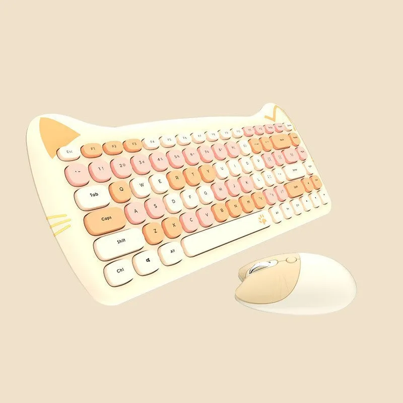 Kitty Kat Wireless Keyboard and Mouse Set