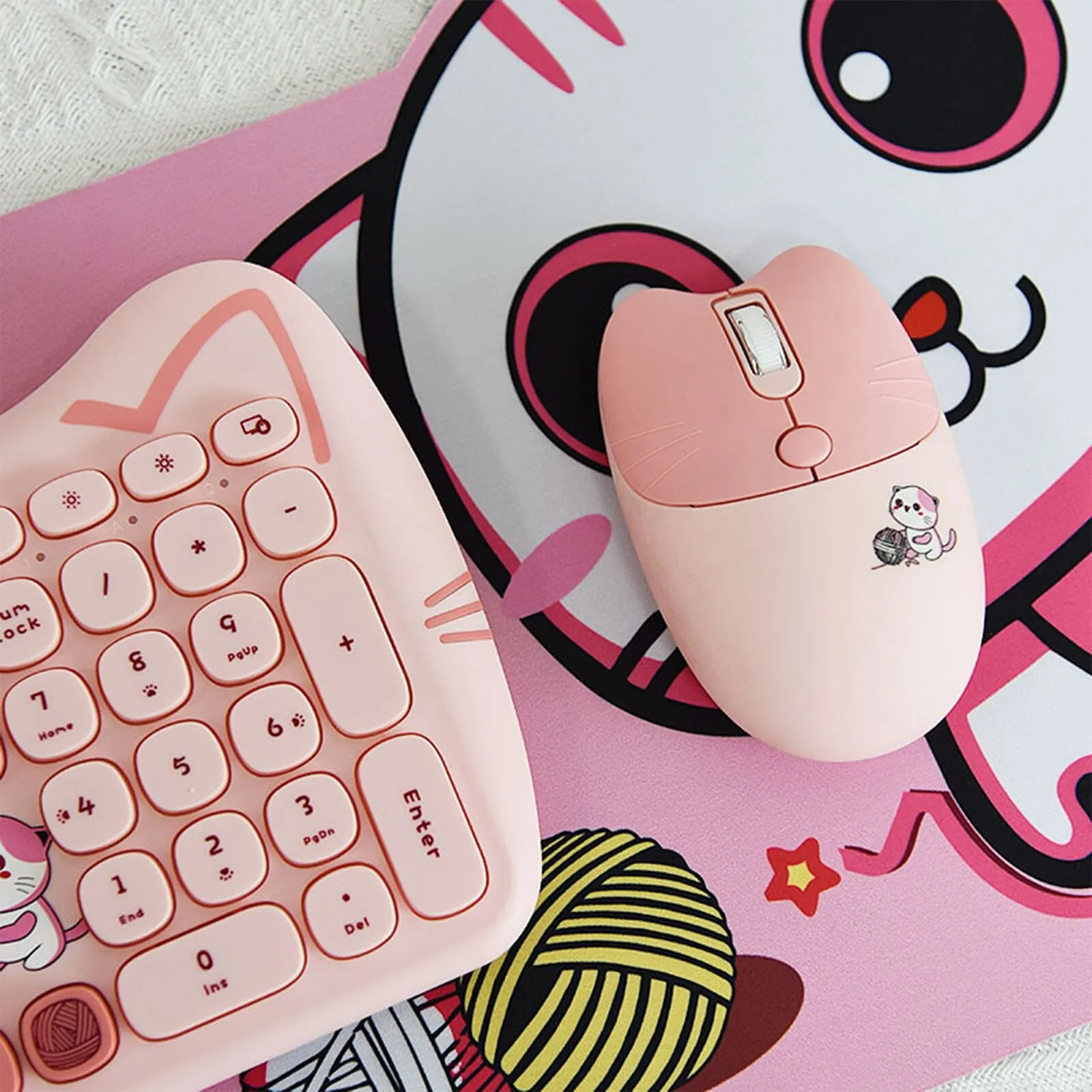 Kitty Kat Wireless Keyboard and Mouse Set