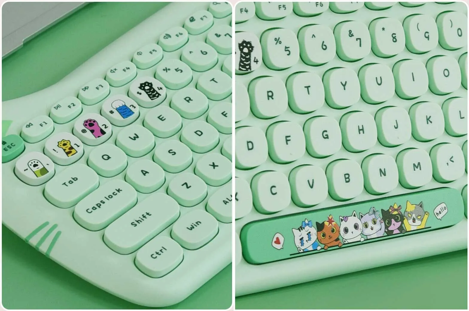 Kitty Kat Wireless Keyboard and Mouse Set