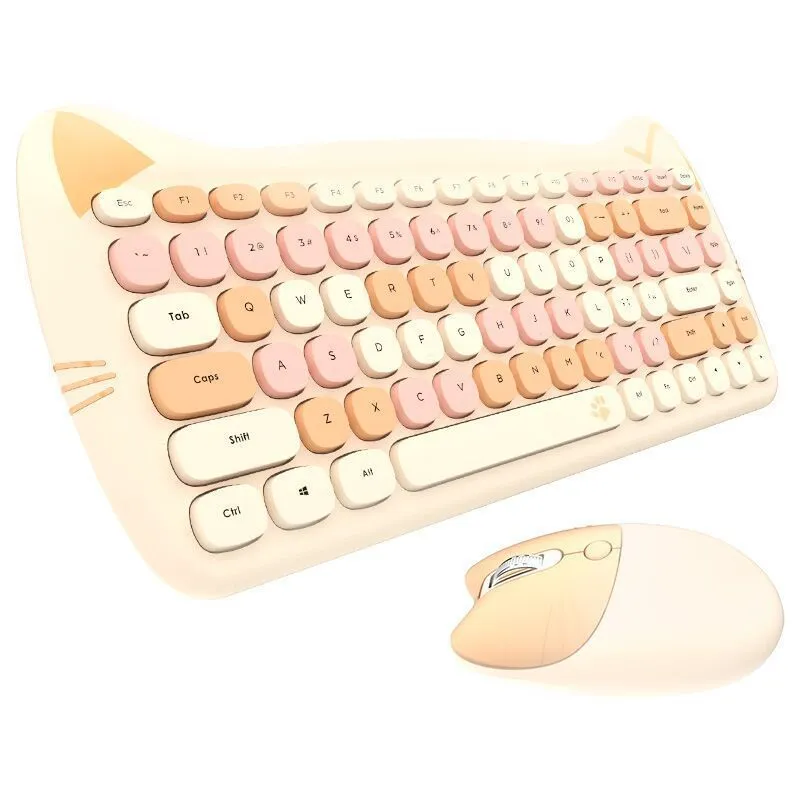 Kitty Kat Wireless Keyboard and Mouse Set