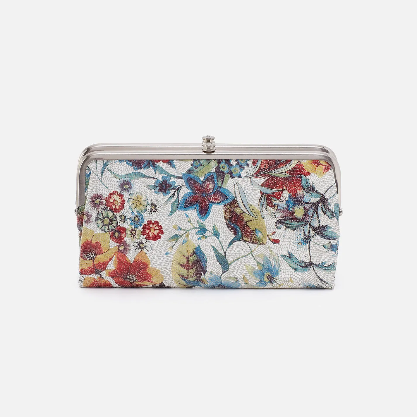 Lauren Clutch-Wallet in Printed Leather - Botanic Print