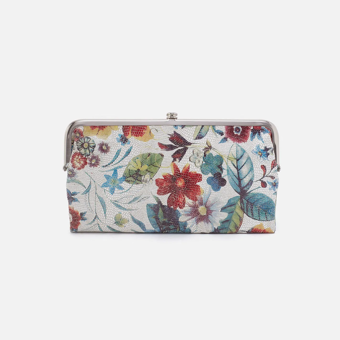 Lauren Clutch-Wallet in Printed Leather - Botanic Print