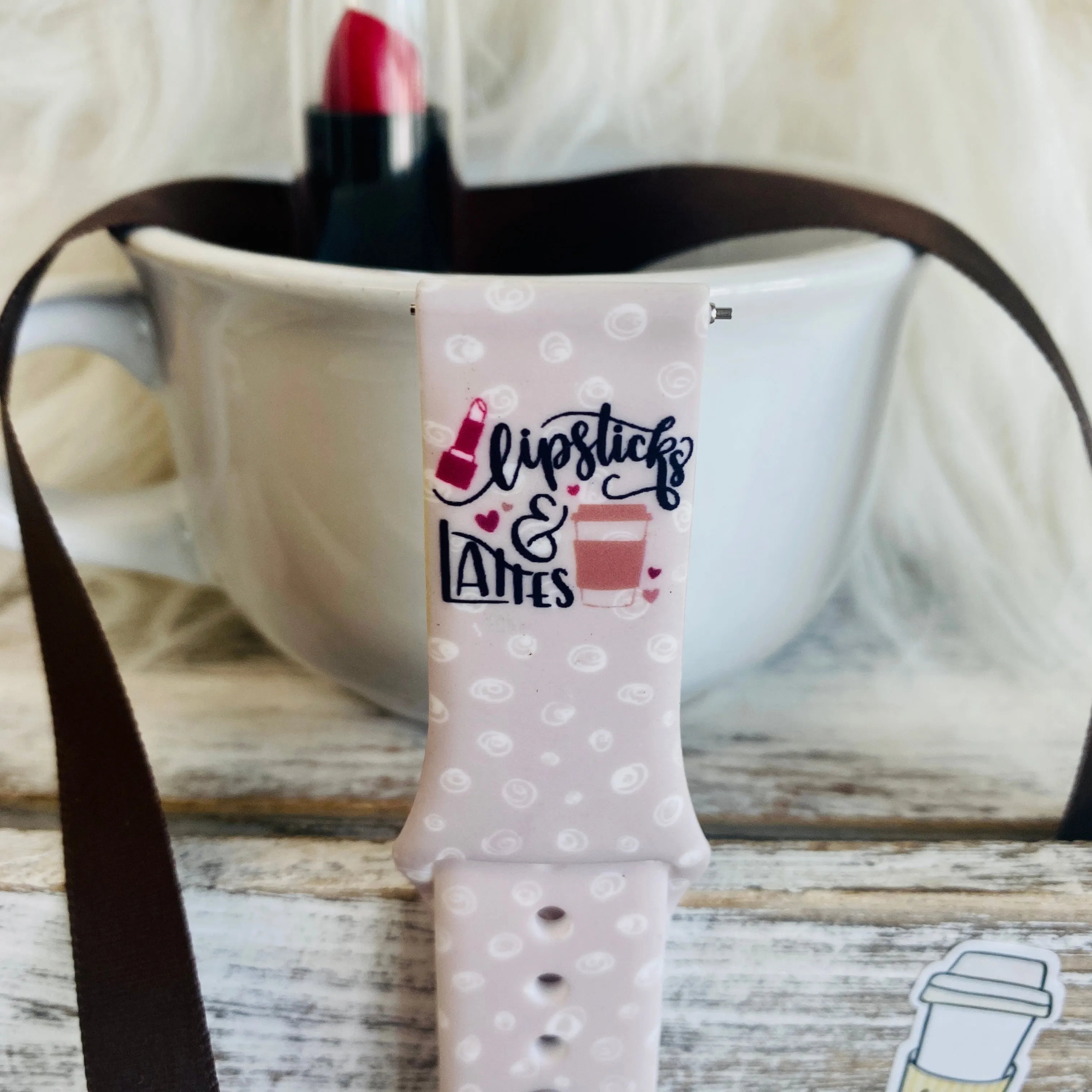 Lipstick & Latte's Print Silicone Band For Samsung Watch