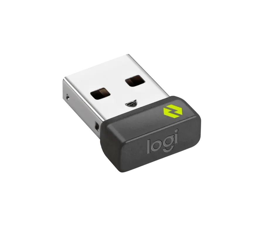 Logitech Bolt USB Receiver, 2.4 GHz Wireless Technology, USB Plug Compatible with All Unifying Devices Like Wireless Mouse and Keyboard, PC/Mac/Laptop - Black