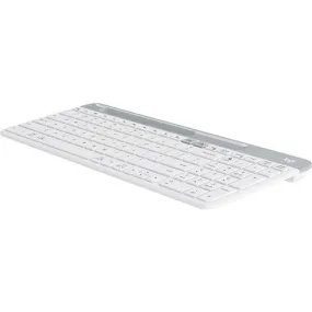 Logitech K580 Keyboard - Wireless Connectivity - Bluetooth/RF - 10 m - 2.40 GHz - USB Interface - Smartphone, Tablet, Notebook, Desktop Computer - Windows, Mac OS, iOS, Android, PC - AAA Battery Size Supported - Off White