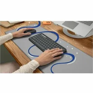 Logitech Pebble 2 Combo Keyboard and Mouse, USB-A Wireless Bluetooth Keyboard, Wireless Bluetooth Mouse, Tonal Graphite