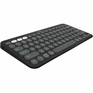 Logitech Pebble 2 Combo Keyboard and Mouse, USB-A Wireless Bluetooth Keyboard, Wireless Bluetooth Mouse, Tonal Graphite