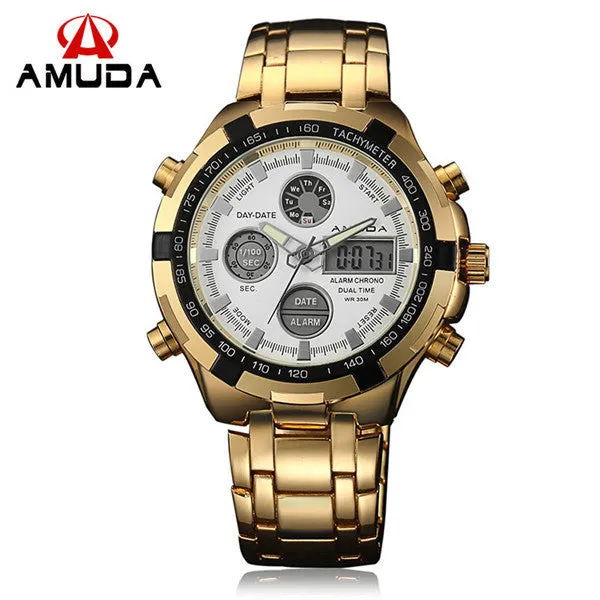 Luxury Brand Fashion Digital Casual Watch Men Silver Mens Quartz Watch Military Army Male Wrist Watches