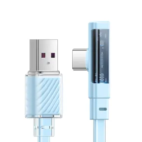 Mcdodo Dichromatic 6A USB-C Super Charge 90 Degree Data Cable with LED (1.2/1.8M)