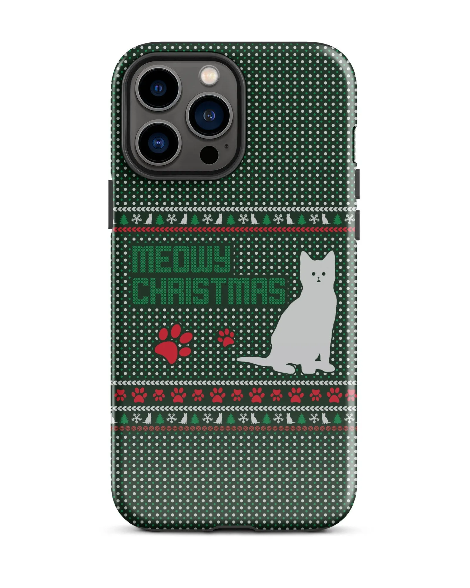 Meowy Christmas Cabin Case for iPhone®