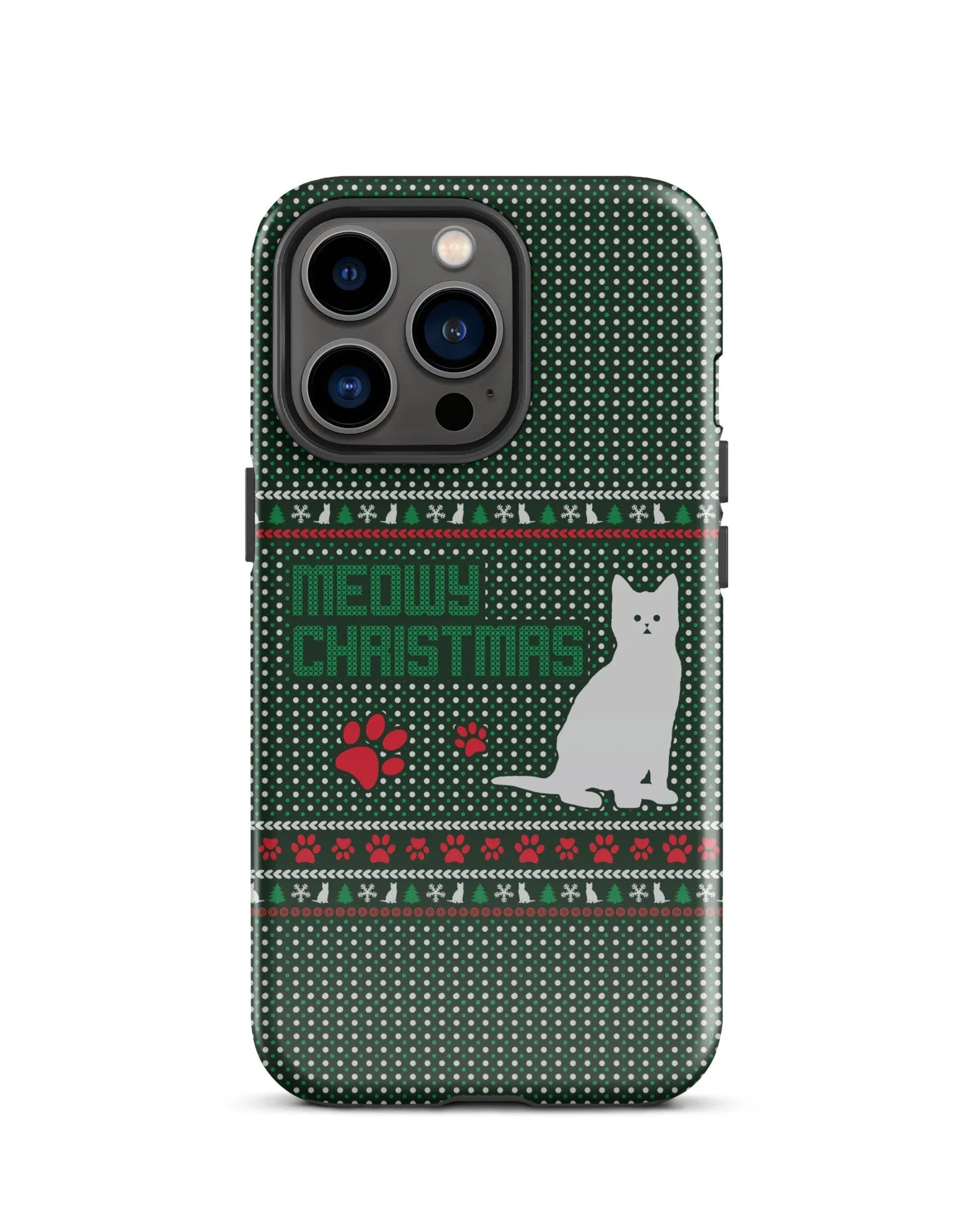 Meowy Christmas Cabin Case for iPhone®