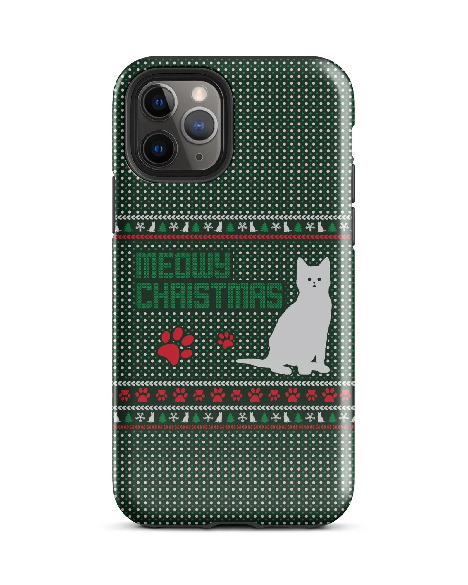 Meowy Christmas Cabin Case for iPhone®