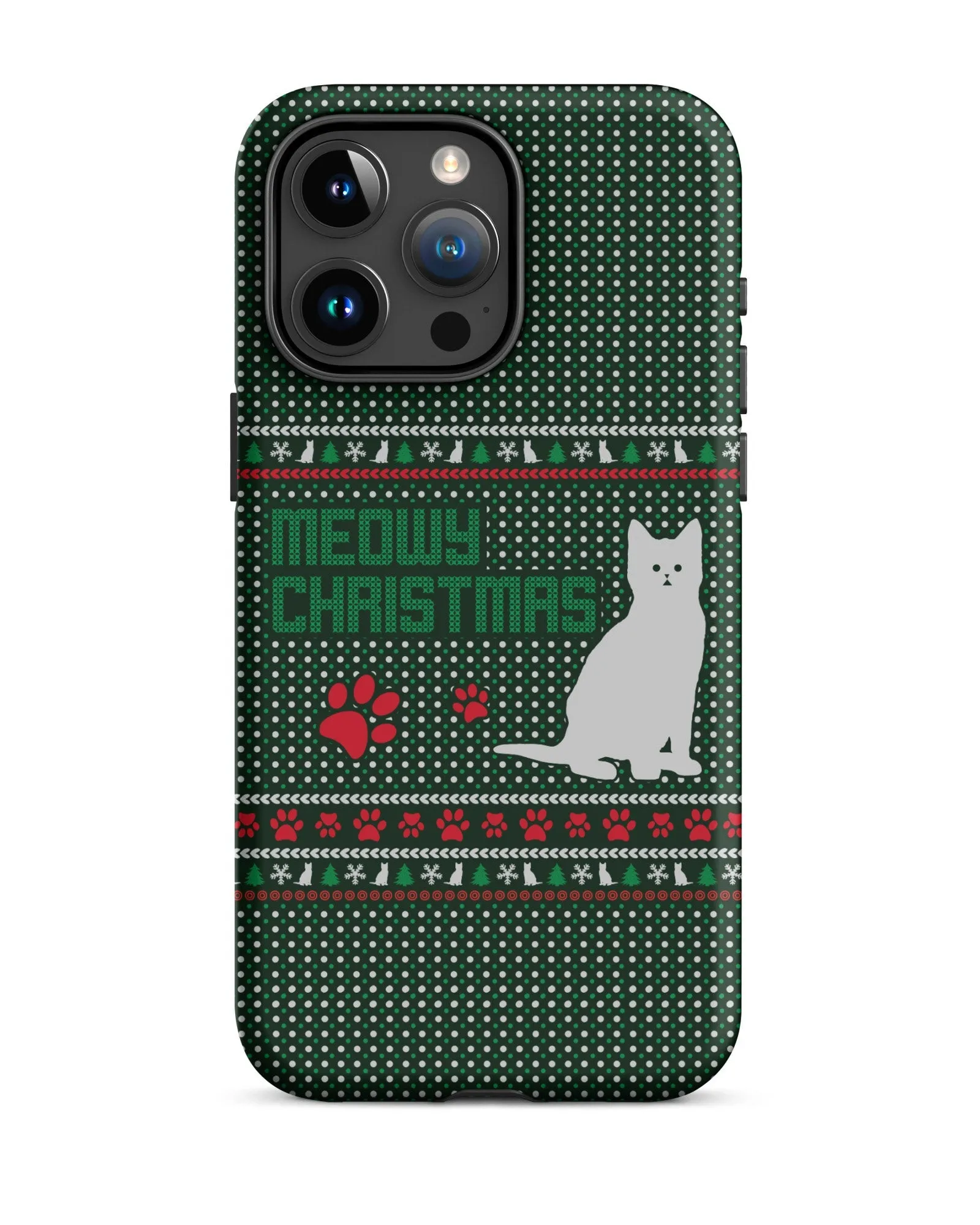 Meowy Christmas Cabin Case for iPhone®