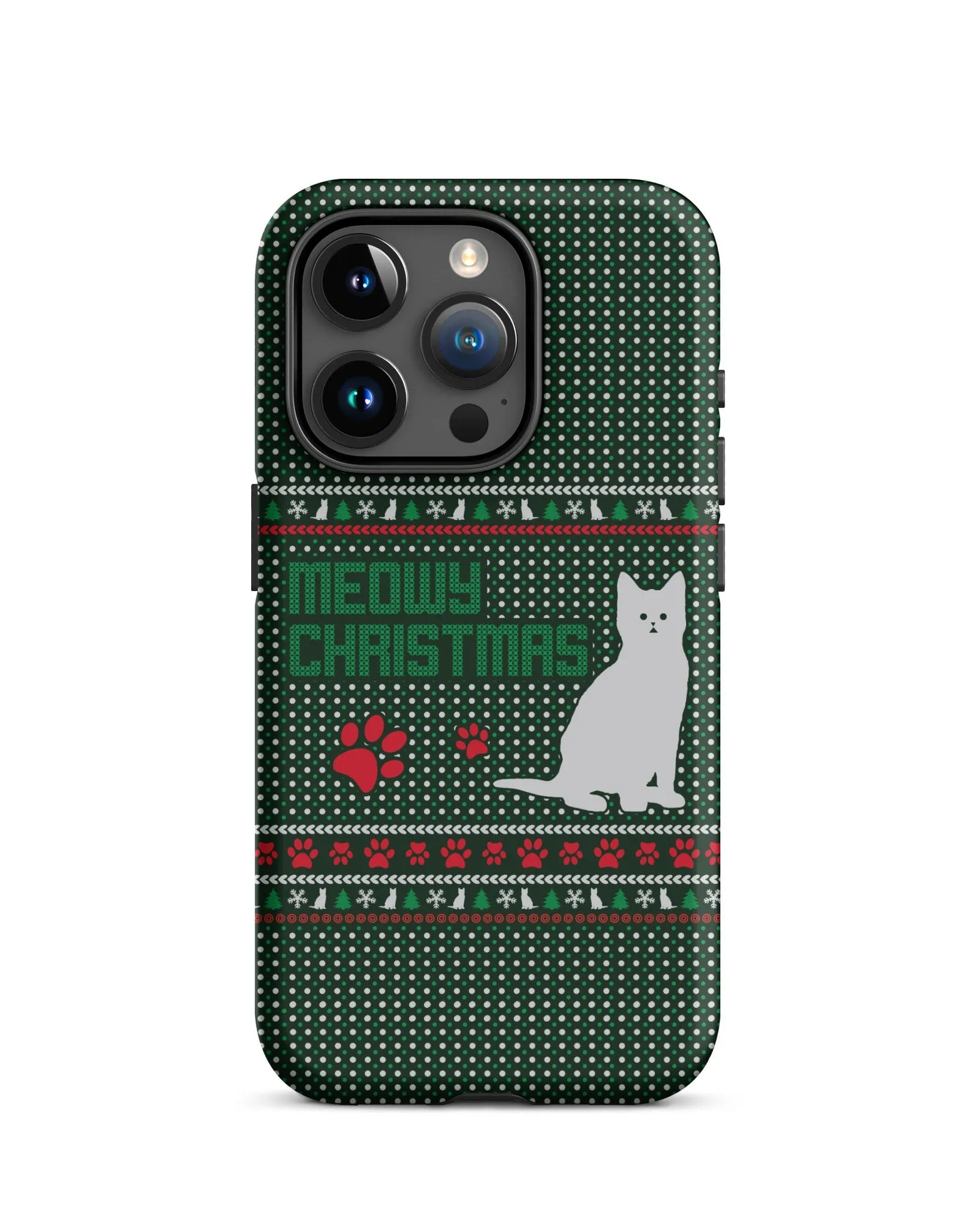 Meowy Christmas Cabin Case for iPhone®