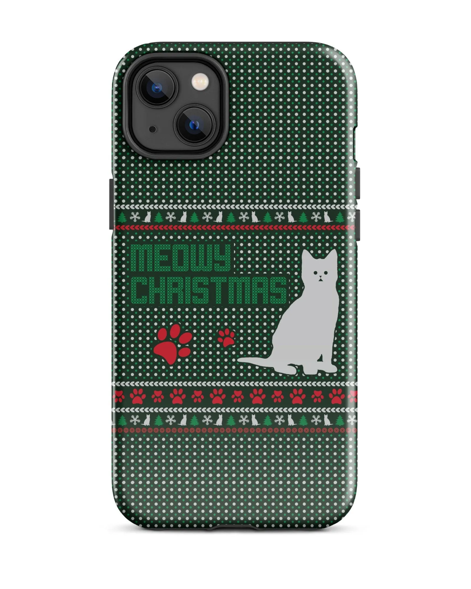 Meowy Christmas Cabin Case for iPhone®