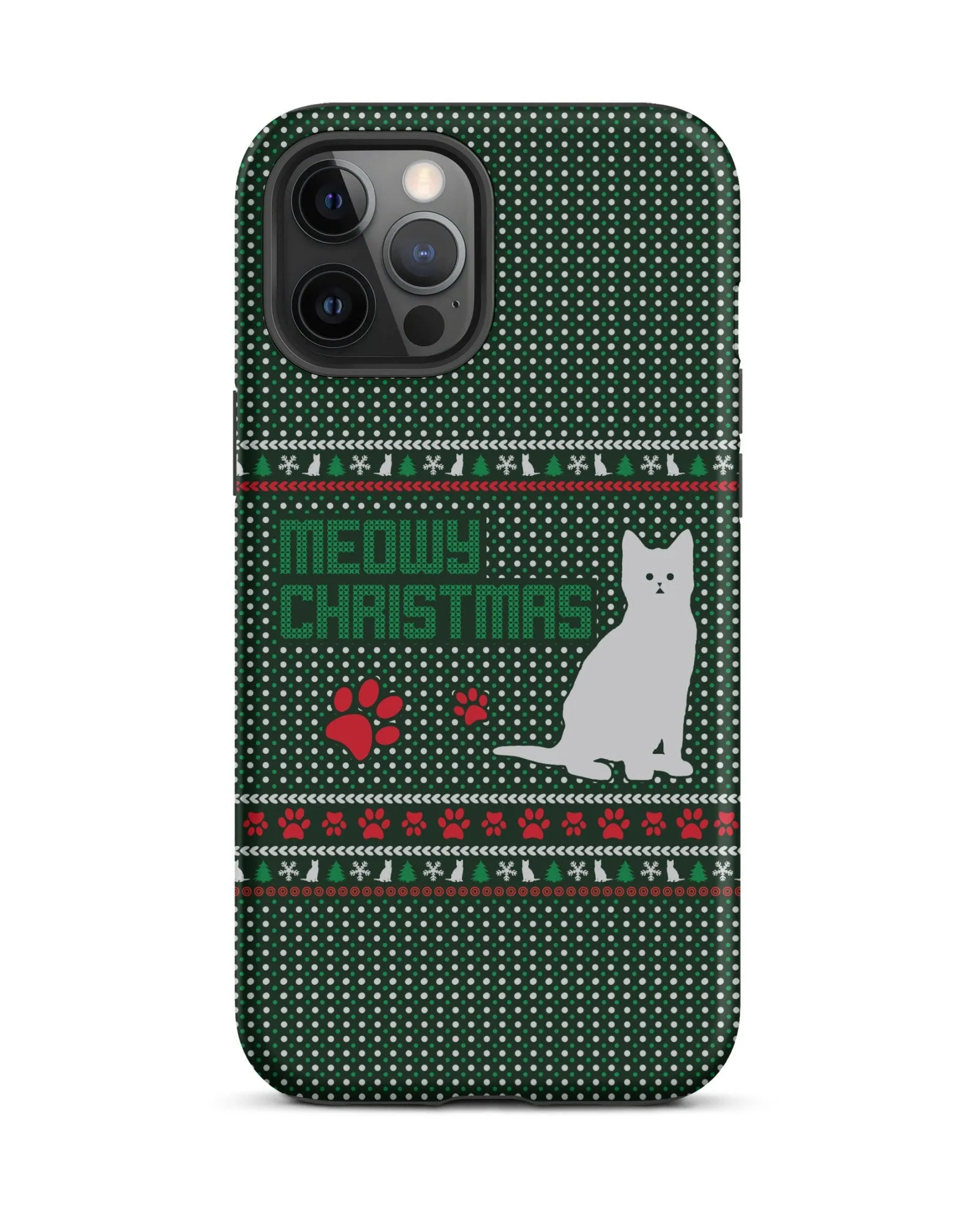 Meowy Christmas Cabin Case for iPhone®