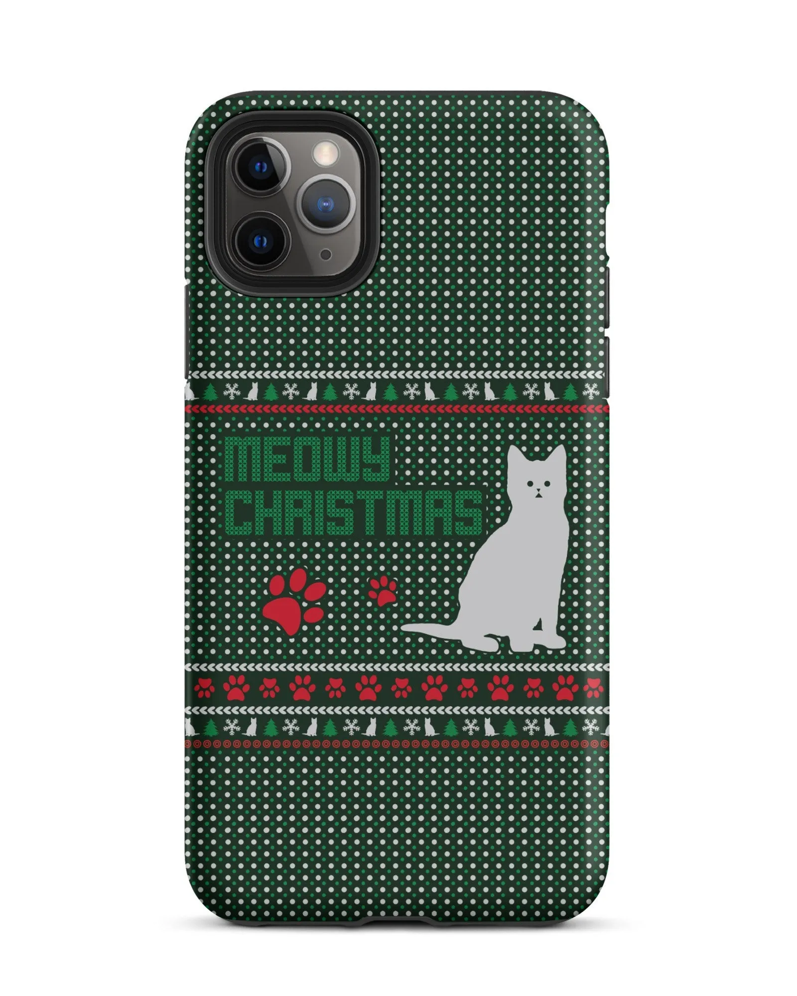 Meowy Christmas Cabin Case for iPhone®