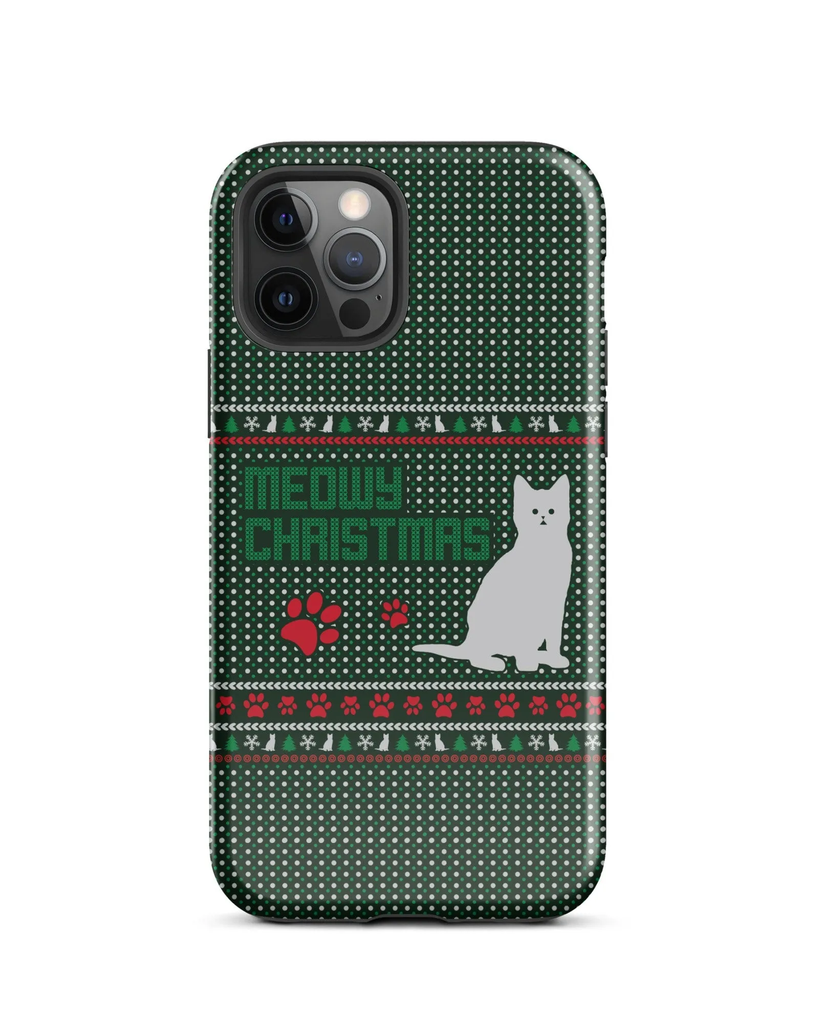 Meowy Christmas Cabin Case for iPhone®