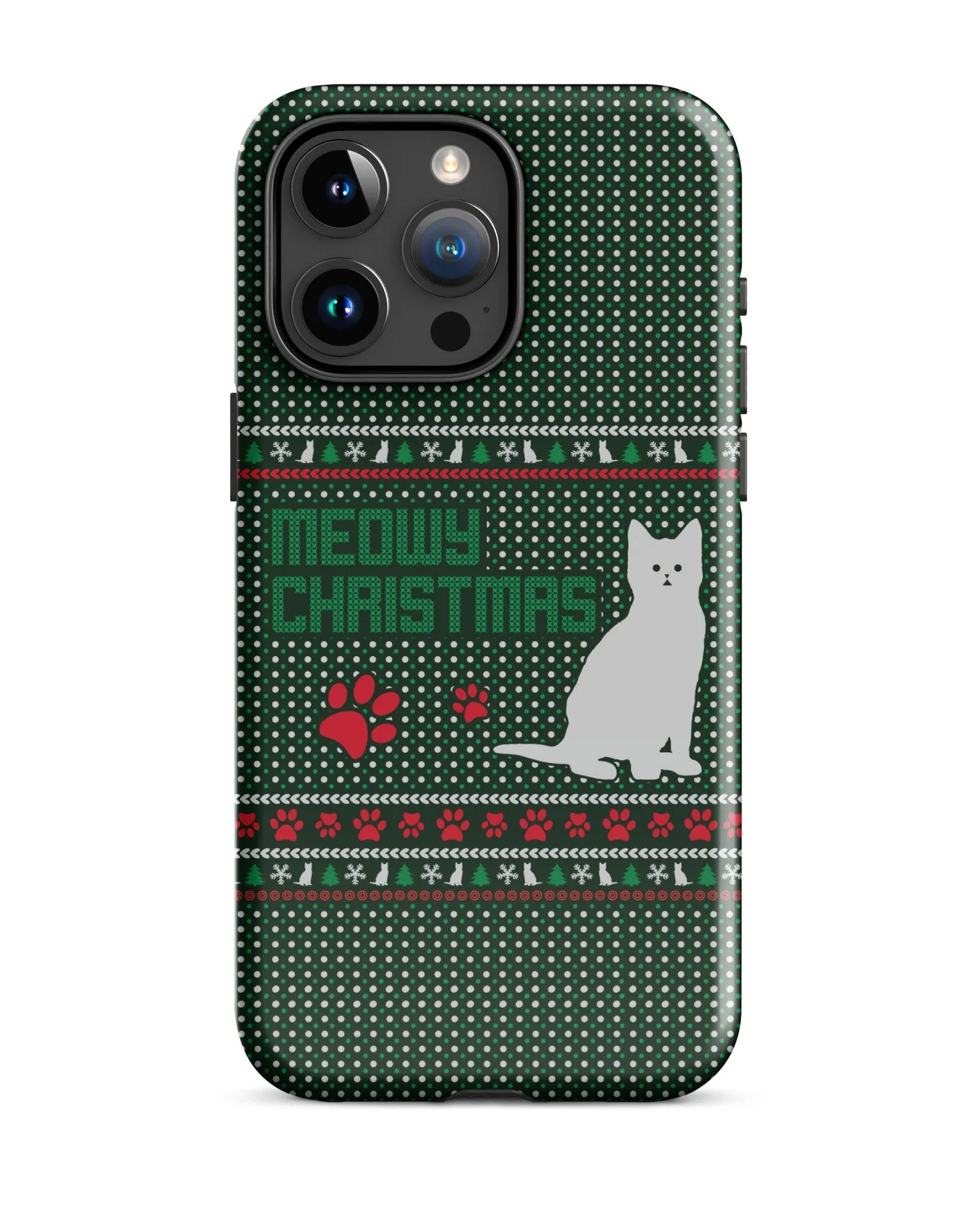 Meowy Christmas Cabin Case for iPhone®