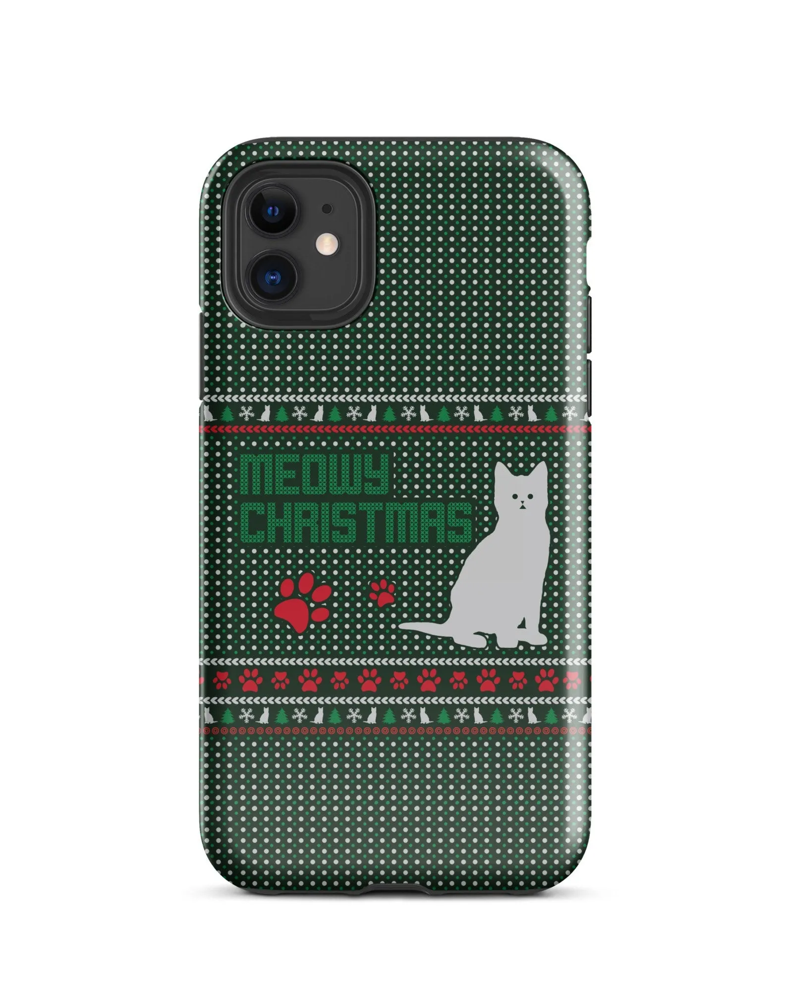 Meowy Christmas Cabin Case for iPhone®