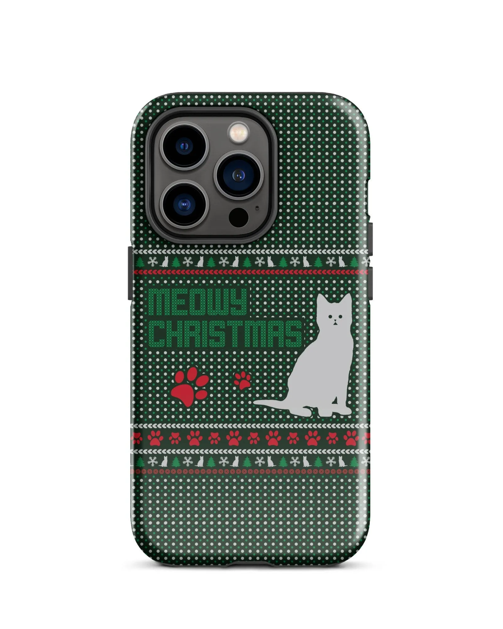 Meowy Christmas Cabin Case for iPhone®