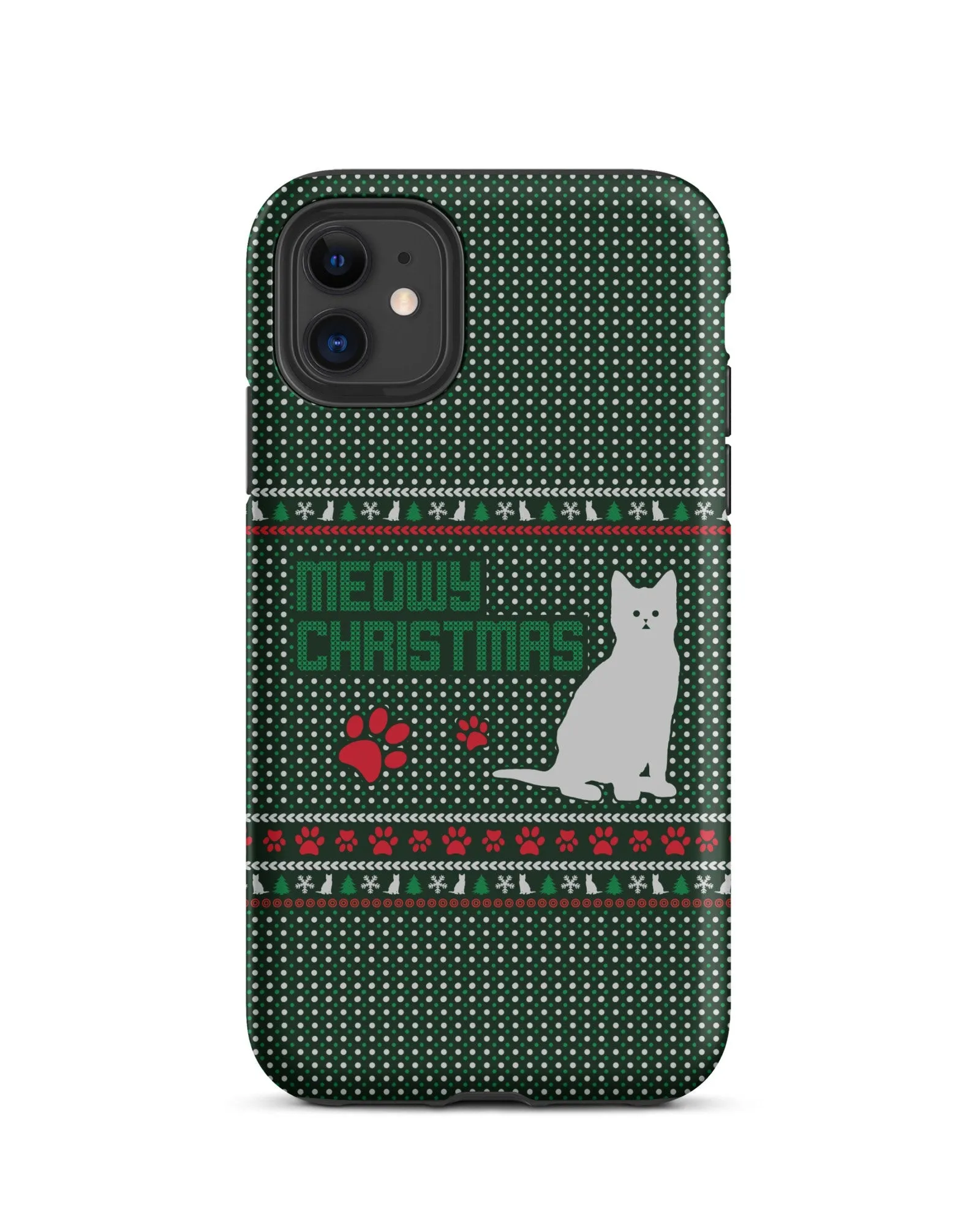 Meowy Christmas Cabin Case for iPhone®