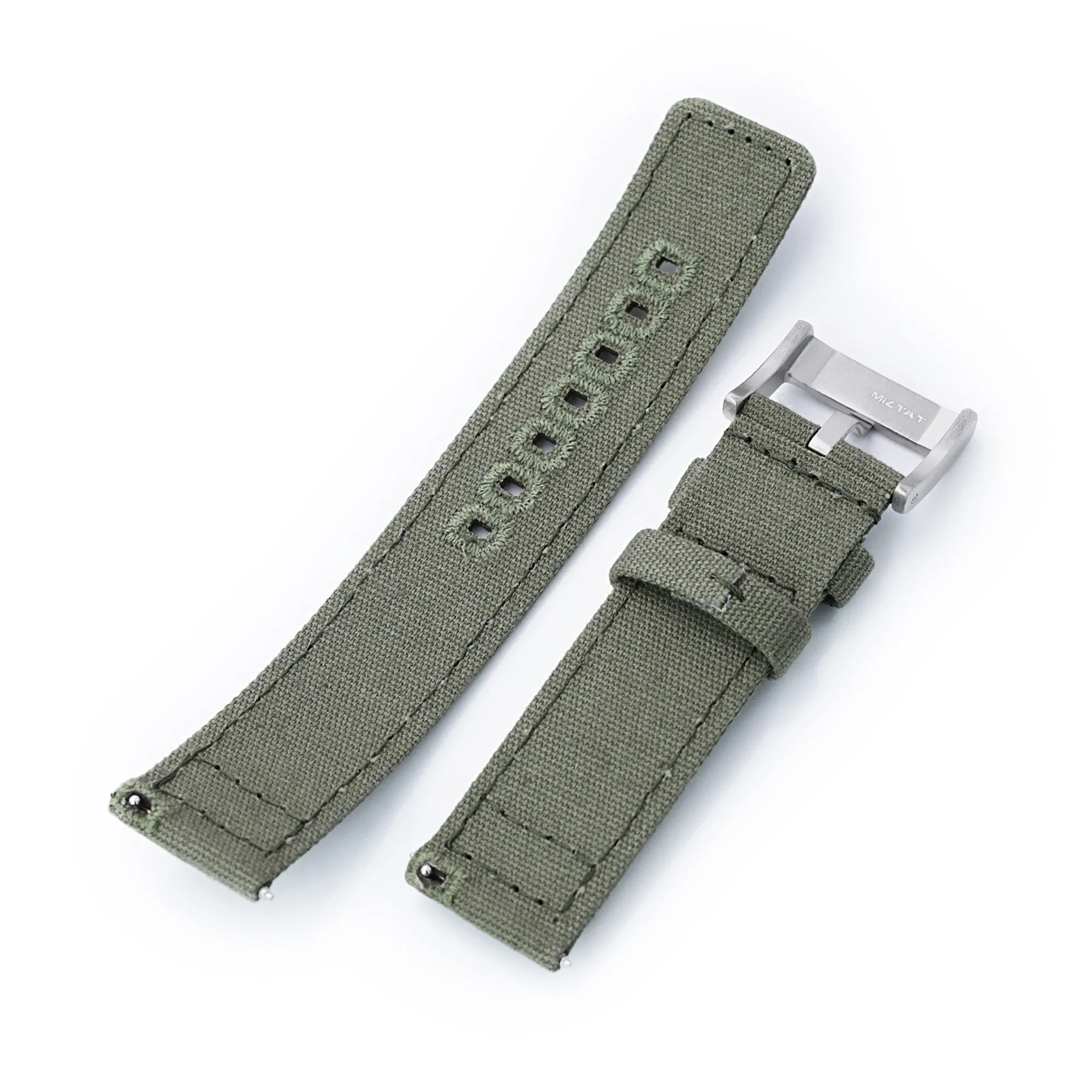 Military Green Quick Release Canvas Watch Strap