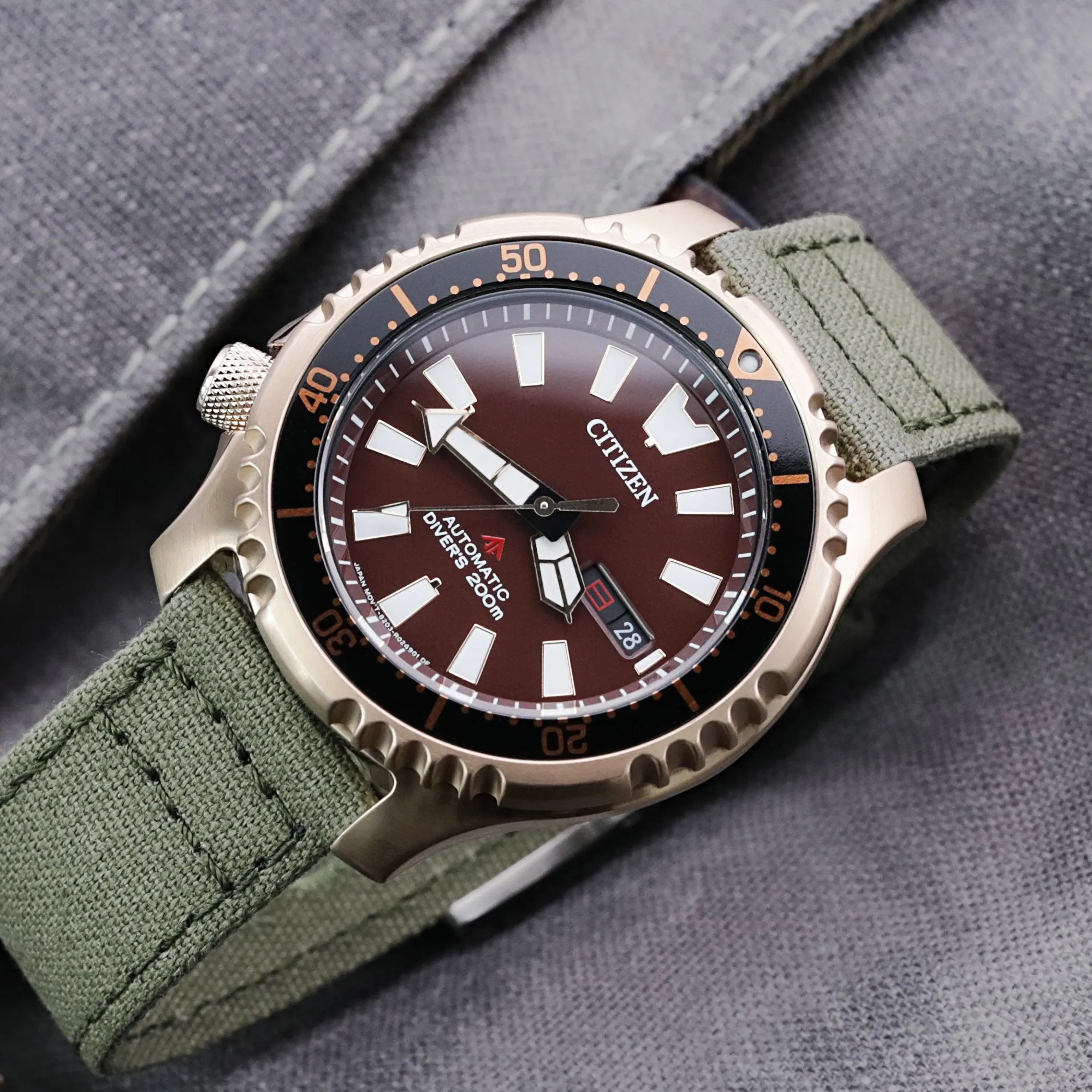 Military Green Quick Release Canvas Watch Strap