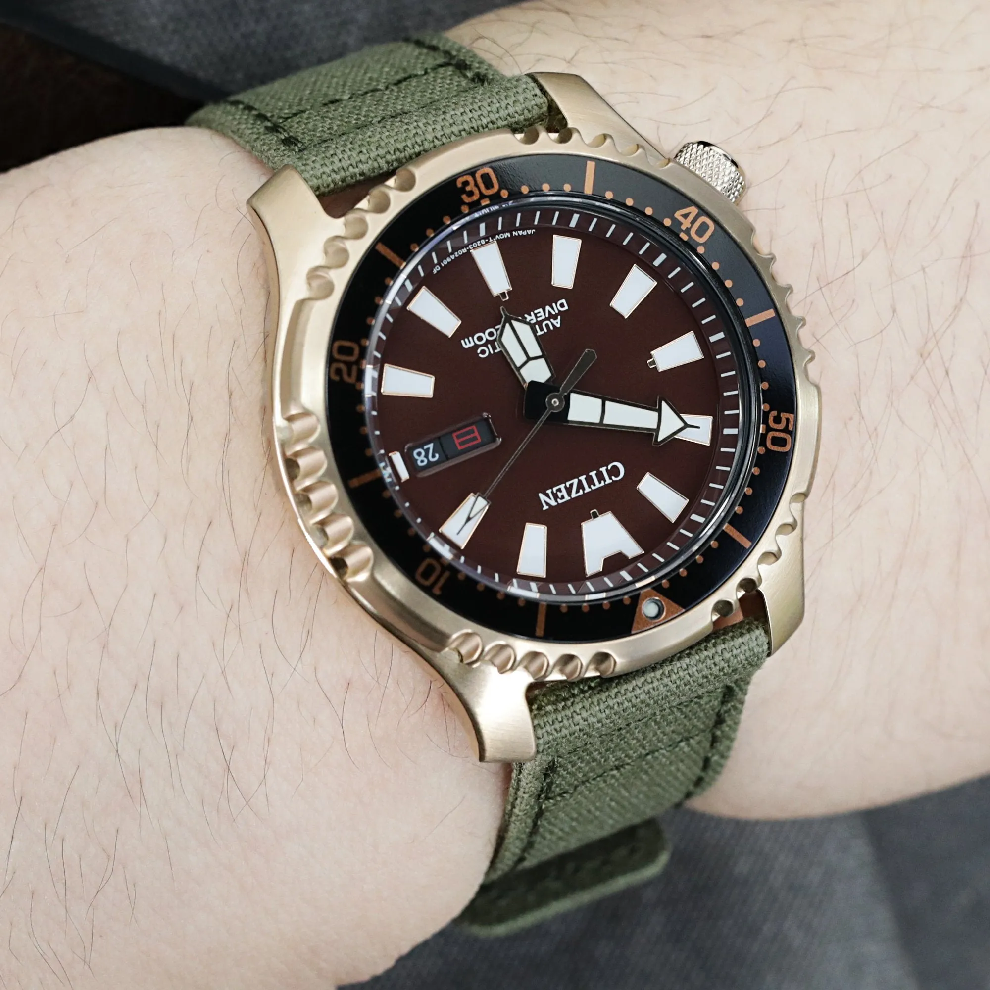 Military Green Quick Release Canvas Watch Strap