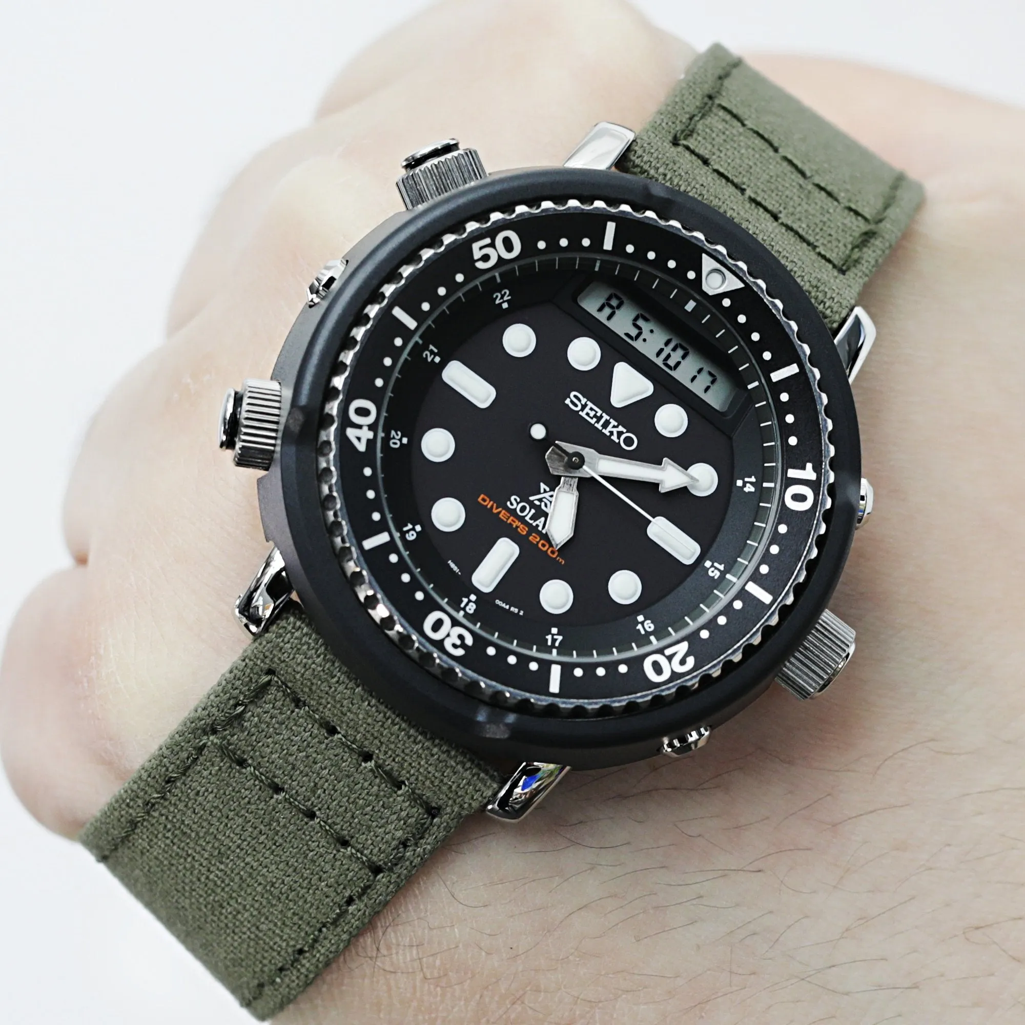 Military Green Quick Release Canvas Watch Strap