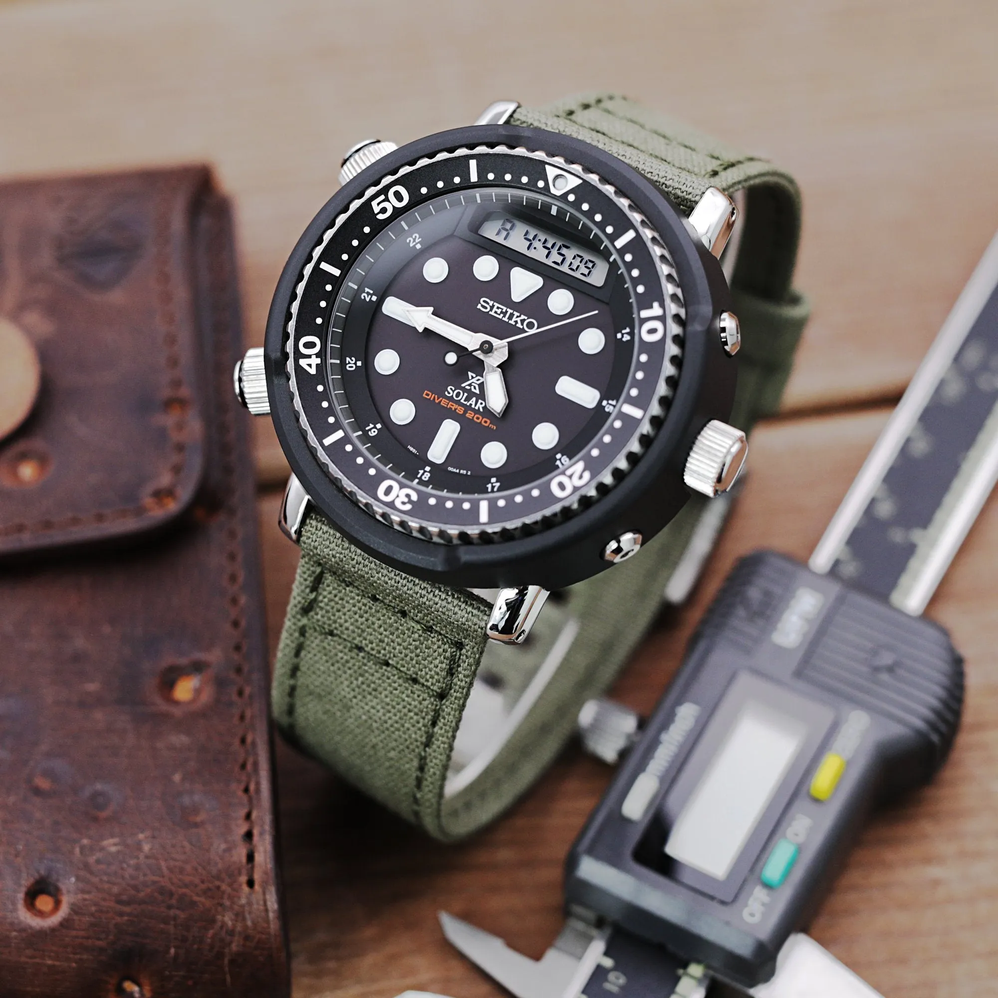 Military Green Quick Release Canvas Watch Strap