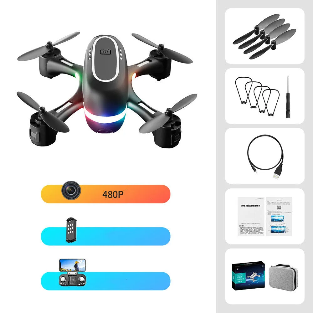 Mini Aerial Photography Gradient LED Remote Control Drone