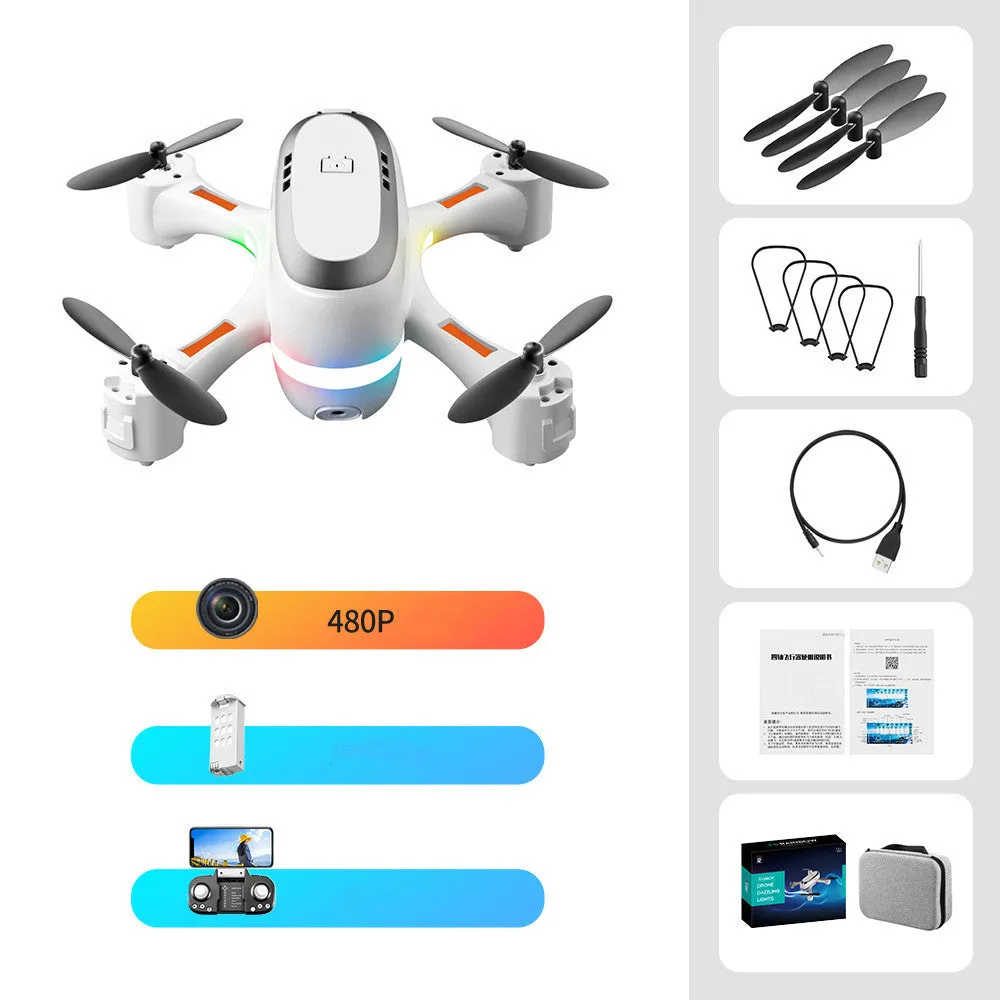 Mini Aerial Photography Gradient LED Remote Control Drone