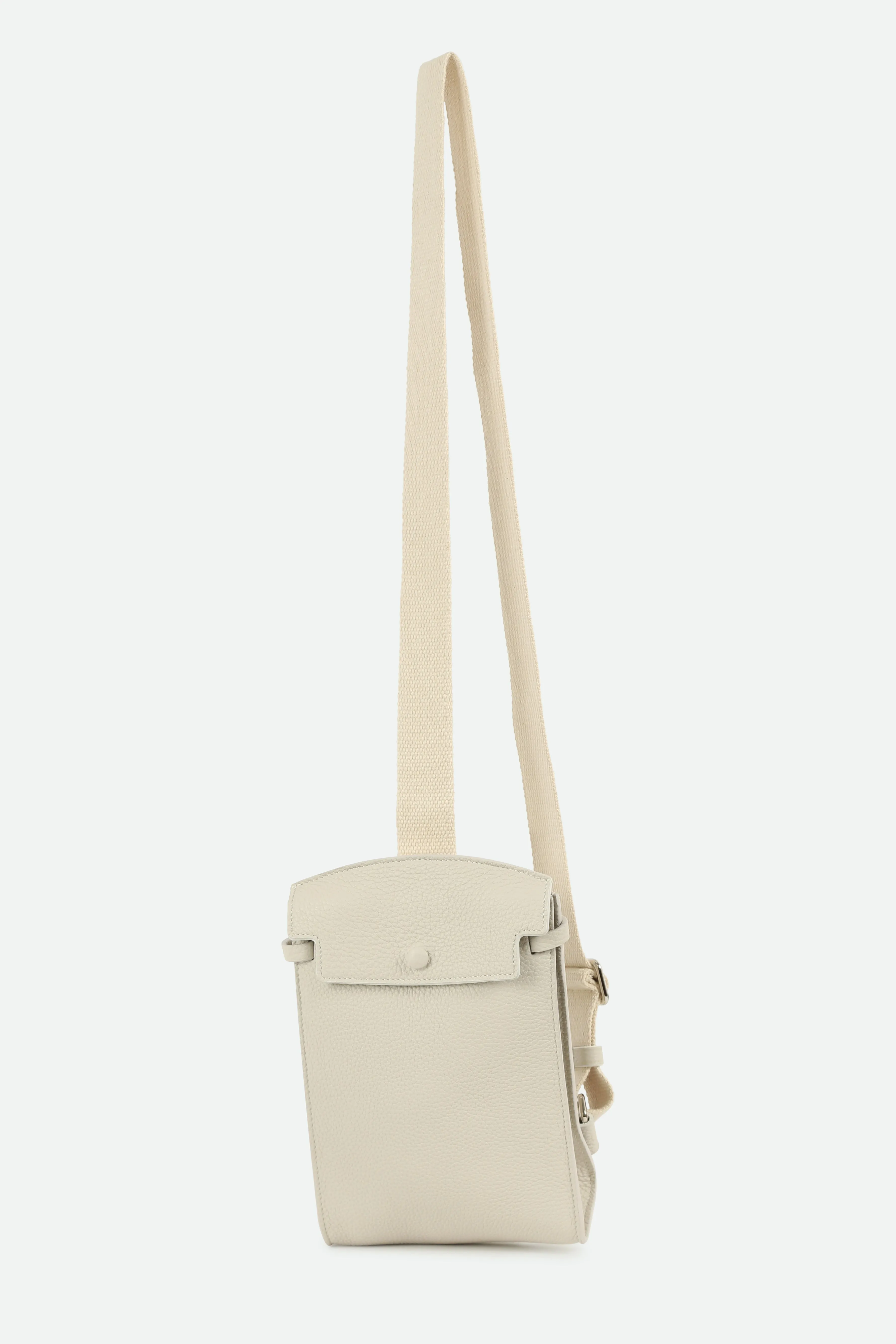 MONZA ITALIAN LEATHER CROSSBODY BUTTER WHITE