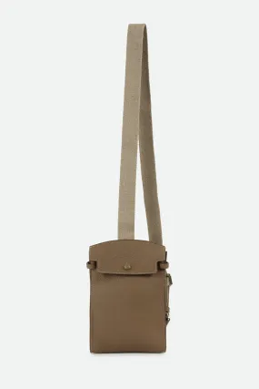 MONZA ITALIAN LEATHER CROSSBODY TAUPE