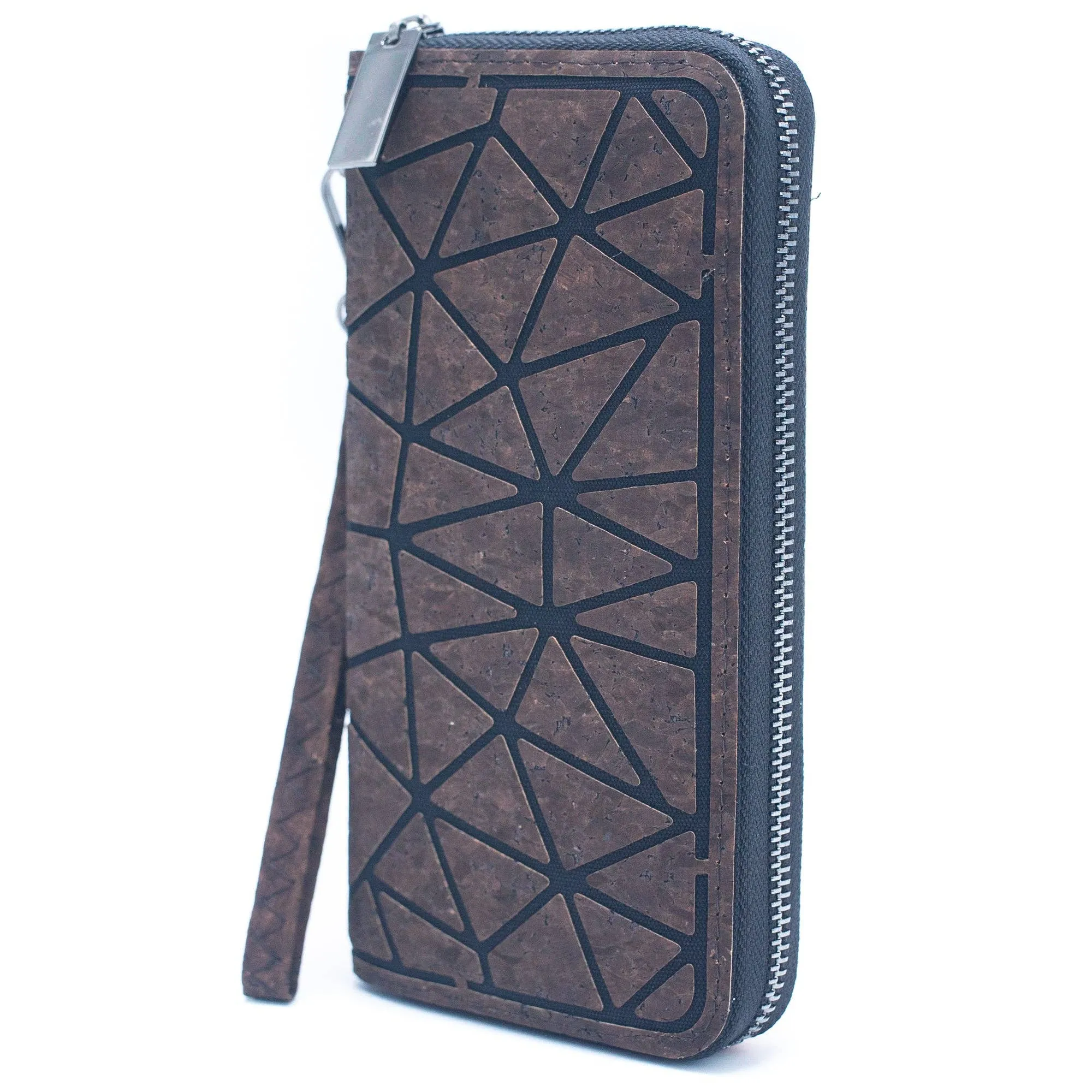 Multiple colour Geometric Cork Zipper Wallet BAG-2024