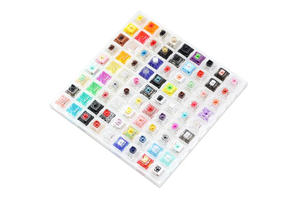 New 81 switch switches tester with acrylic base blank keycaps for mechanical keyboard cherry kailh box candy gateron jwick lect