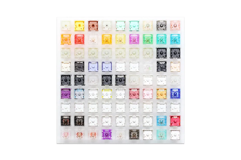 New 81 switch switches tester with acrylic base blank keycaps for mechanical keyboard cherry kailh box candy gateron jwick lect