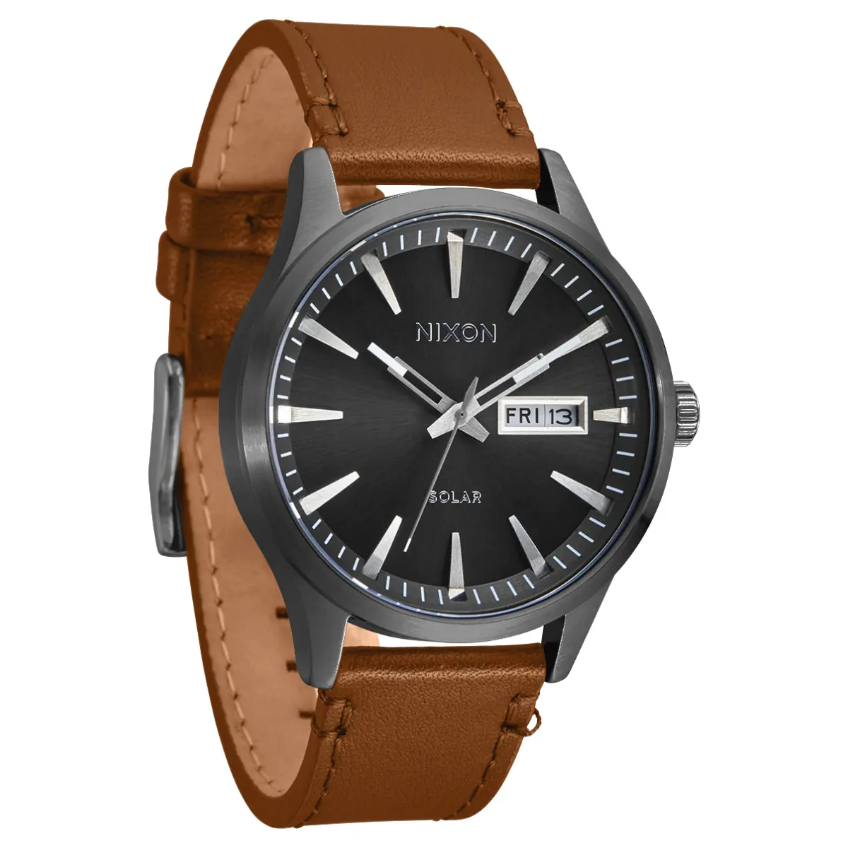 Nixon Sentry Solar Leather Watch