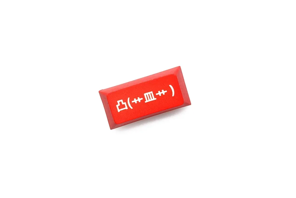 Novelty cherry profile dip dye pbt keycap laser etched emoj kaomoji backspace F-word