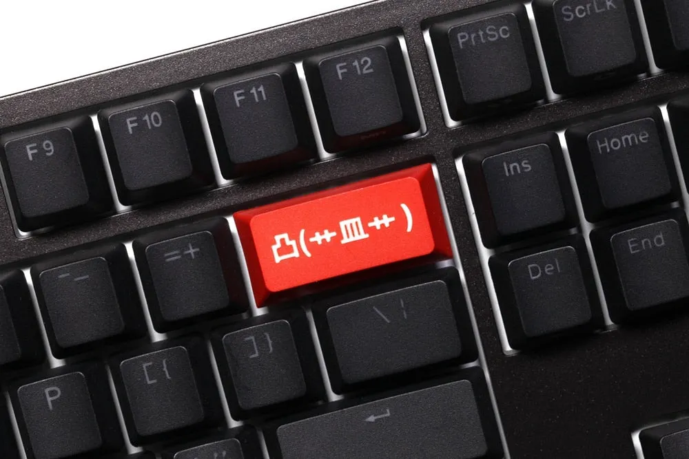 Novelty cherry profile dip dye pbt keycap laser etched emoj kaomoji backspace F-word