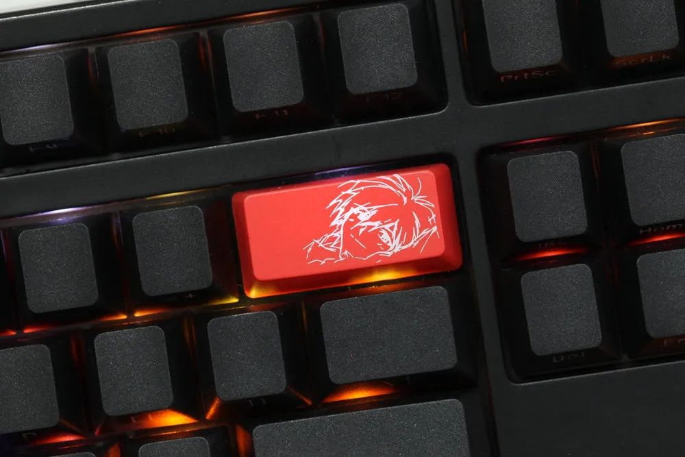 Novelty Shine Through Keycap ABS Etched EVA Asuka Ayanami Rei Ikari Shinji black red enter backspace