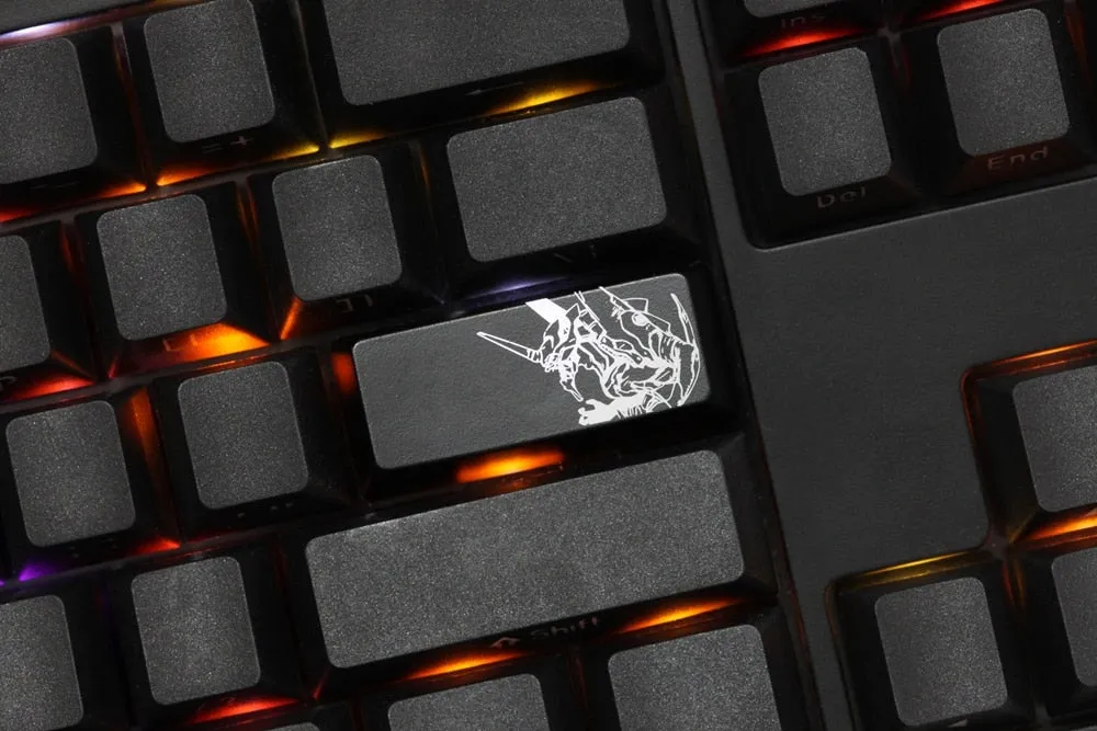 Novelty Shine Through Keycap ABS Etched EVA Asuka Ayanami Rei Ikari Shinji black red enter backspace