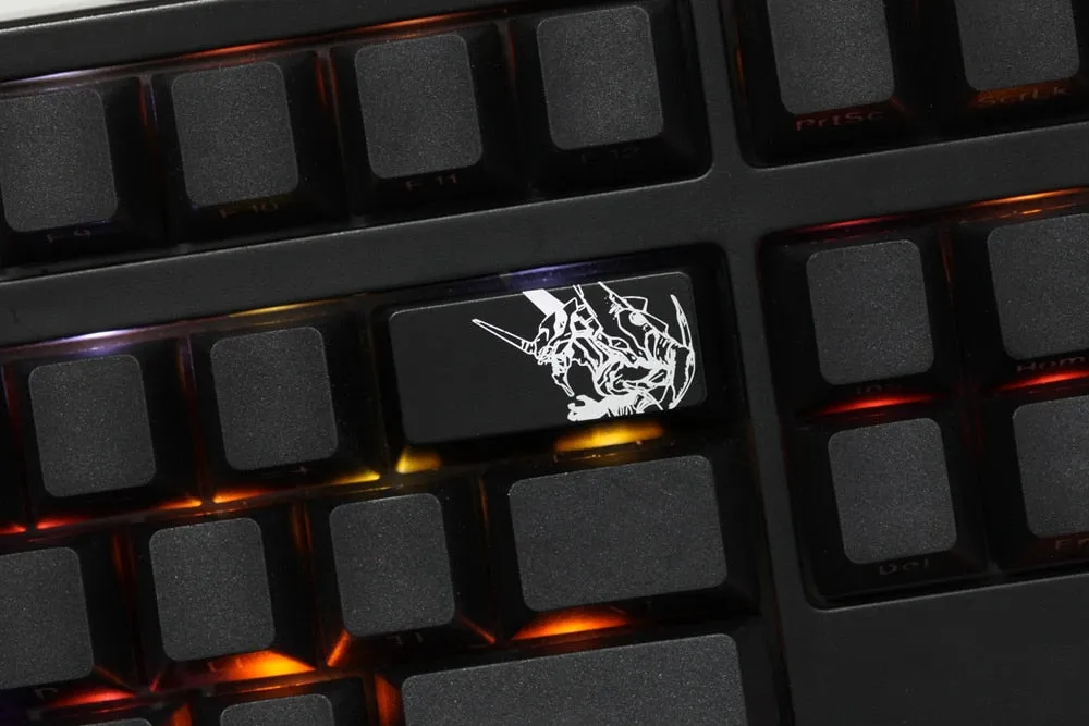 Novelty Shine Through Keycap ABS Etched EVA Asuka Ayanami Rei Ikari Shinji black red enter backspace